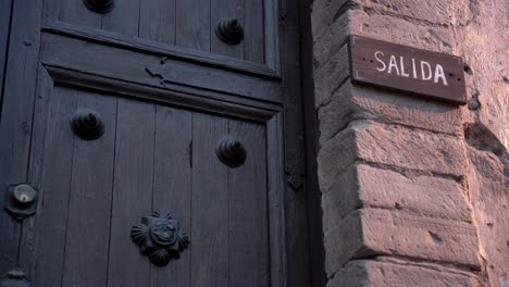 close up of a wooden door