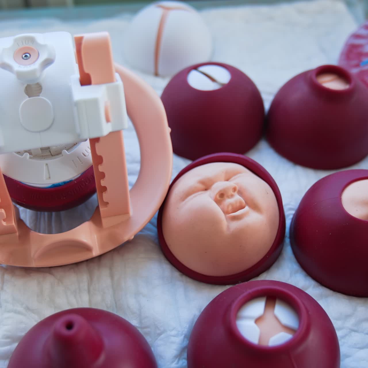 Formazione medica per il parto. Modello di formazione per studenti di medicina. Concetto di medicina e formazione