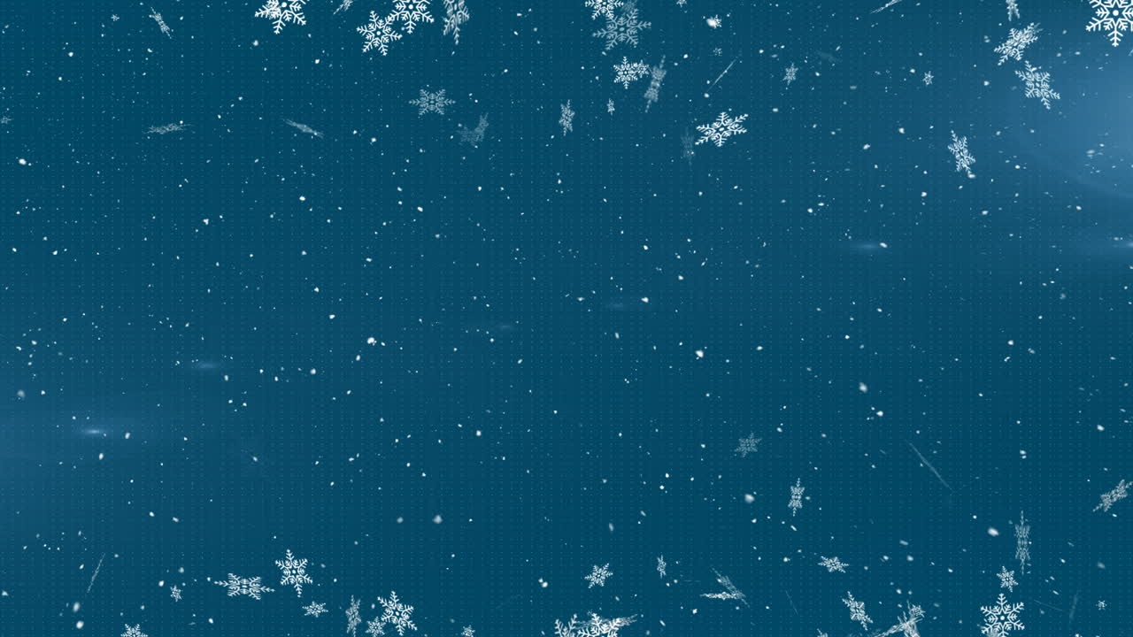 animation of snow falling on blue background | freepik