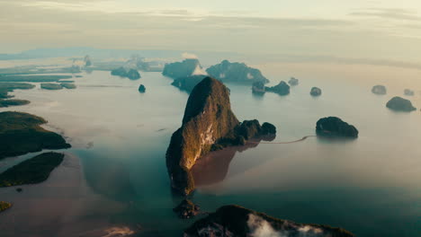 stunning aerial view of a tropical bay with islands