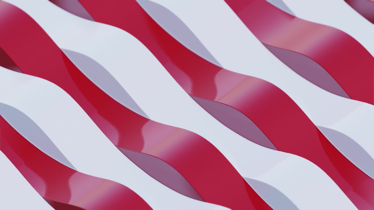 Stripes moving in waves. Looped seamless animation