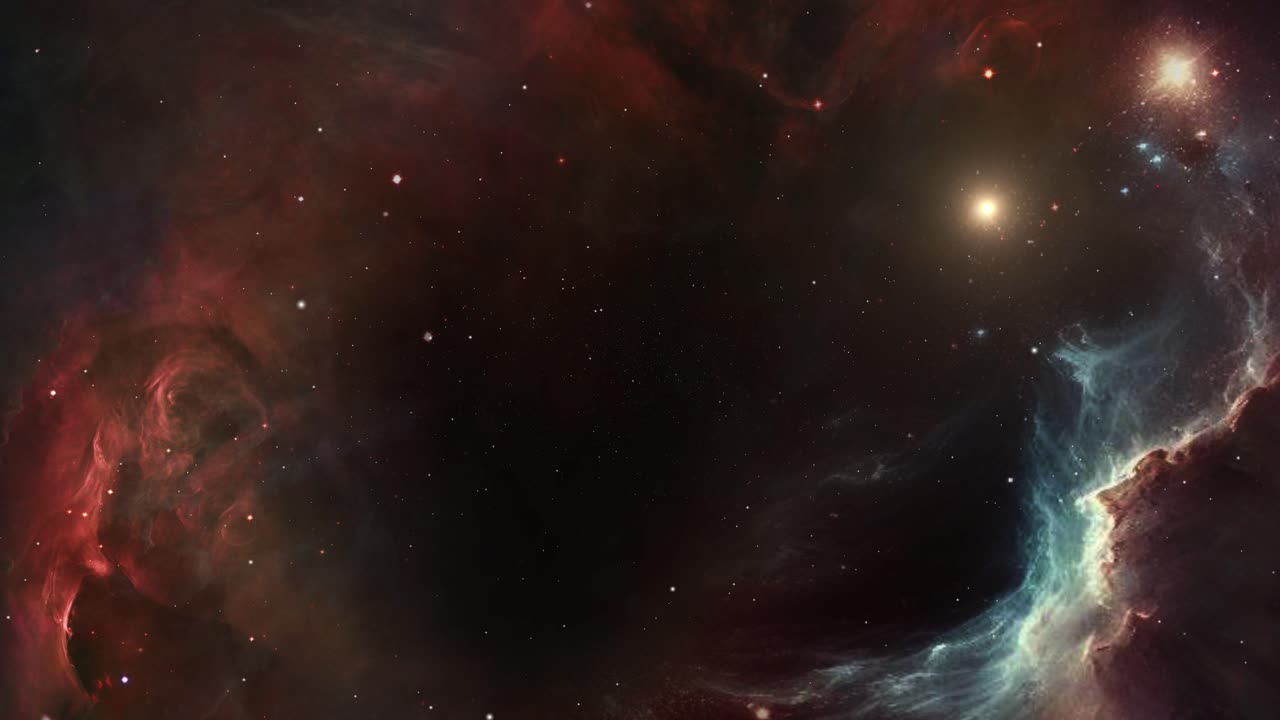 vista de la nebulosa del espacio profundo con estrellas 4k