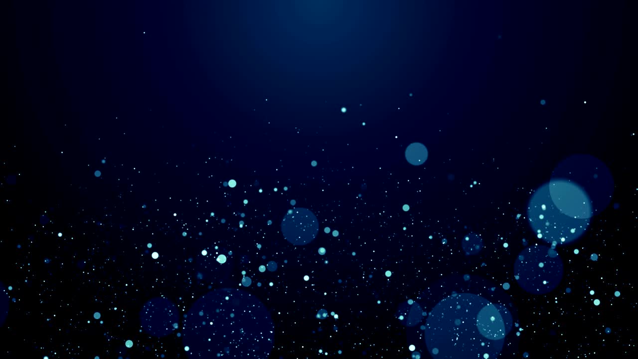 파란 먼지 입자 추상적인 빛 보케 모션 제목 영화적 배경 루프
