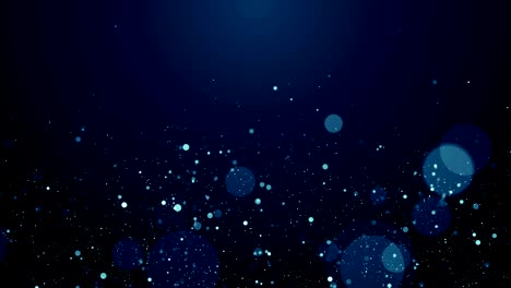 partículas de polvo azul abstracto luz bokeh títulos de movimiento bucle de fondo cinematográfico