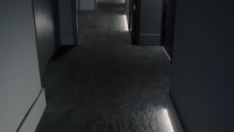 modern hotel corridor with led lighting