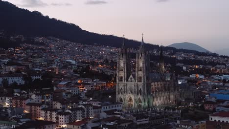 Aerial-shot-of-quito-church