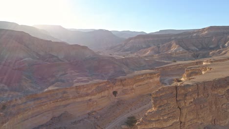 Aerial-view-of-mountains-and-canyons-in-the-Negev-Desert-in-south-Israel
