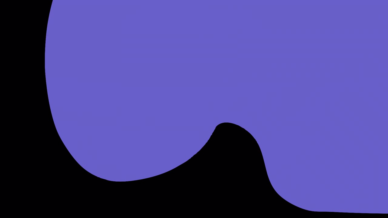 Abstract Purple Liquid Shape Expanding on Black Background