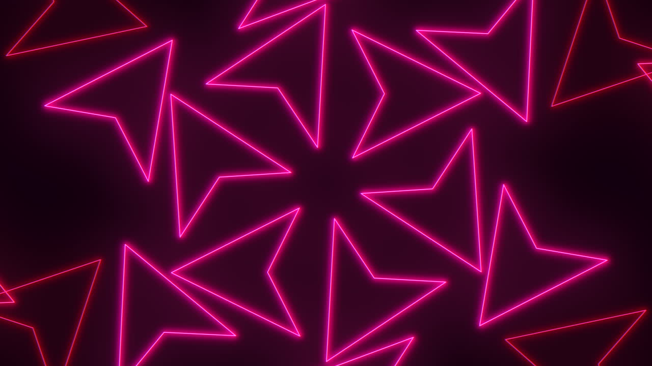 A visually striking design featuring pink triangular shapes in a zigzag formation against a black backdrop, creating a bold and vibrant aesthetic