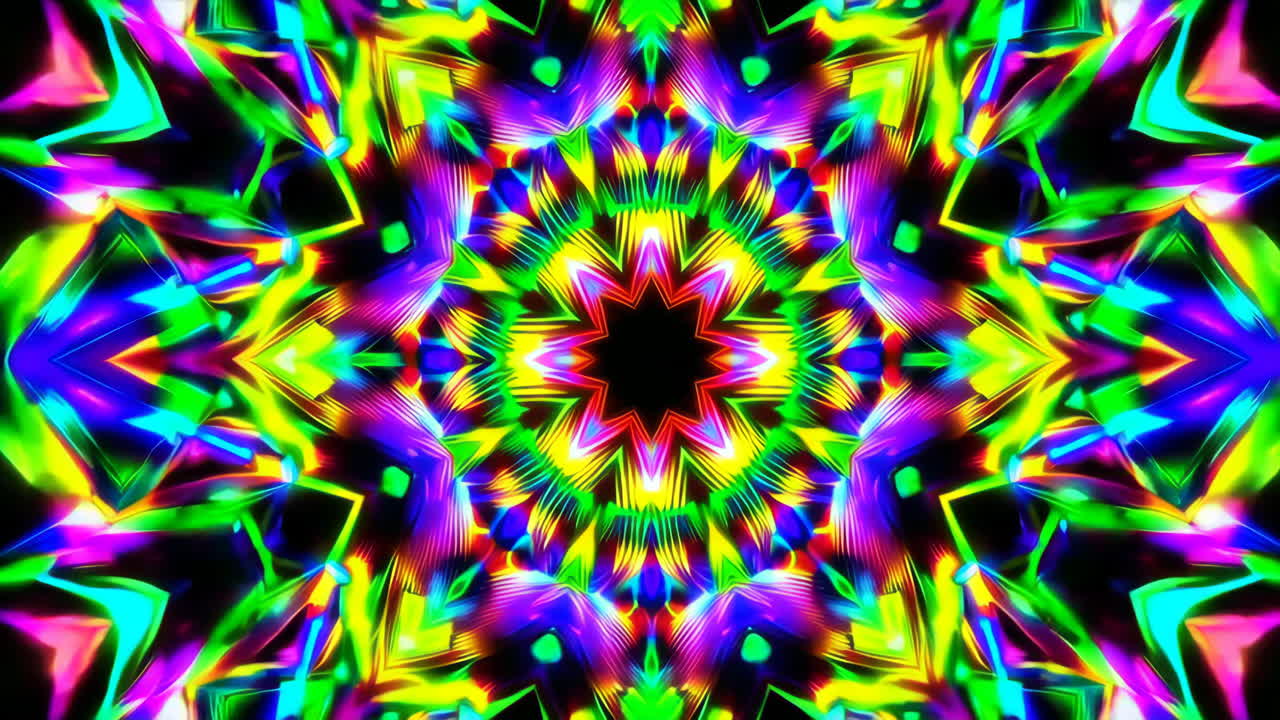 diseño de mandala abstractamente colorido