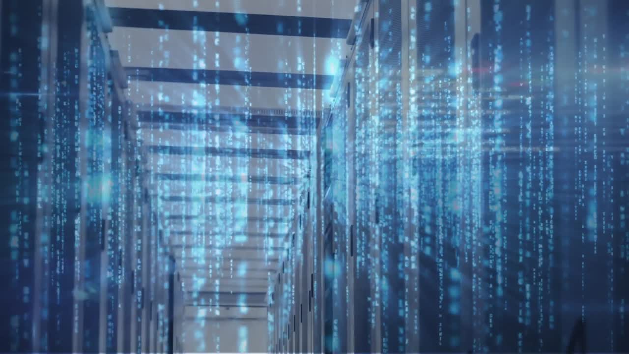 Animation of data processing over computer servers