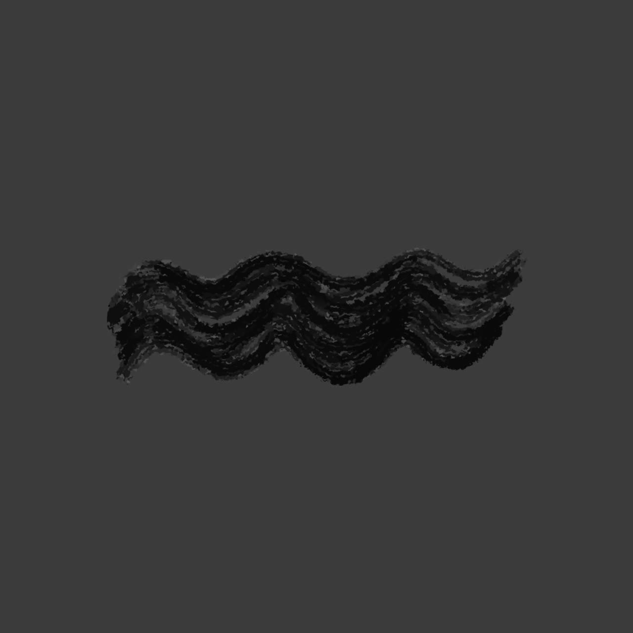 Abstract Black Wavy Line on Dark Gray Background