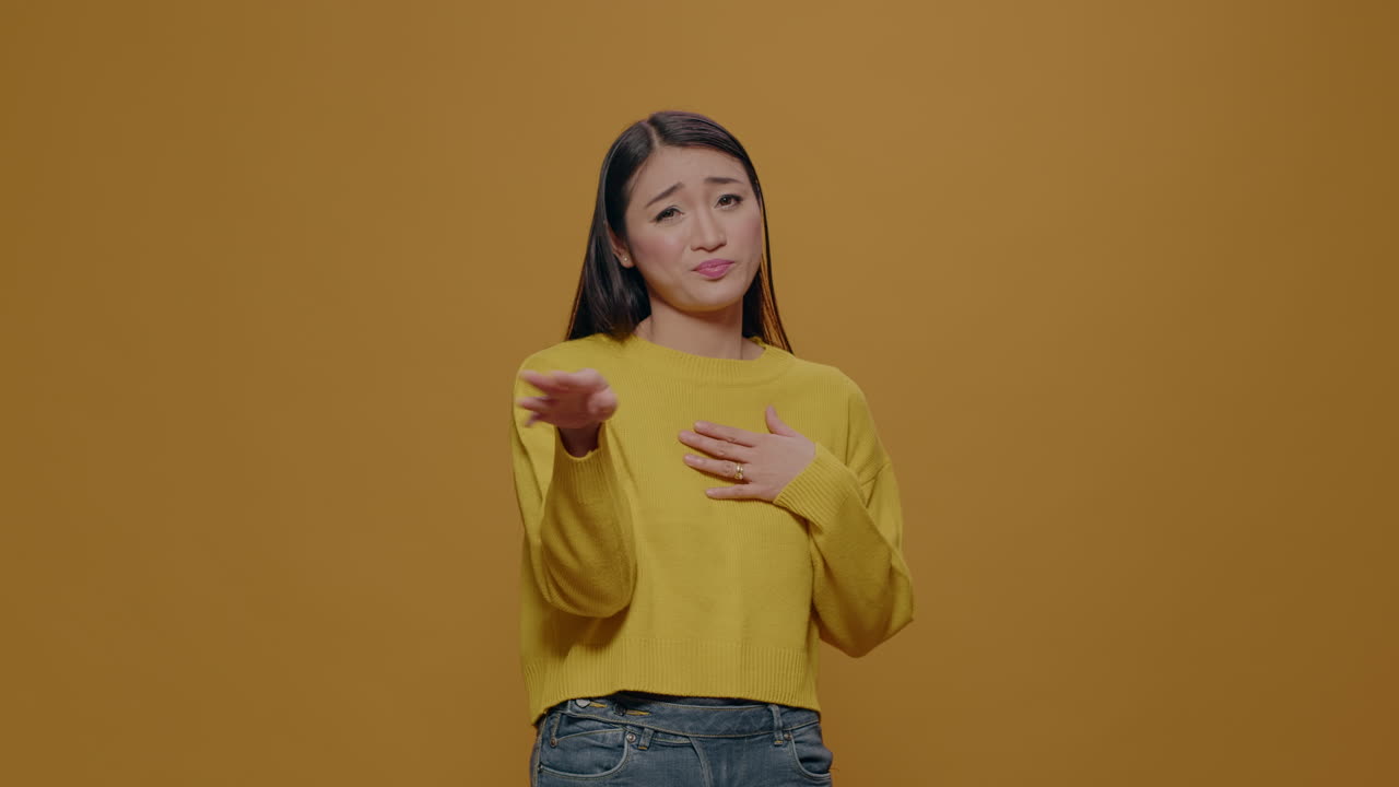 Young person showing appreciation and gratitude on camera