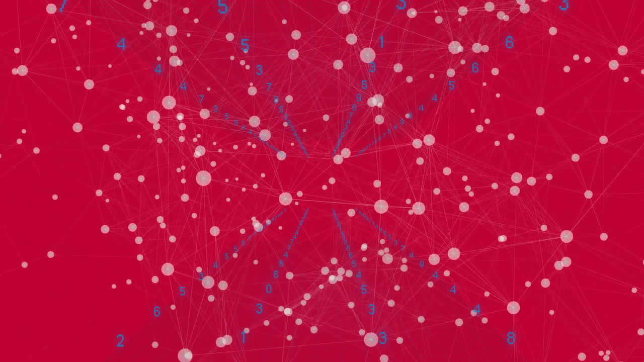 Animation of spots of light on red background