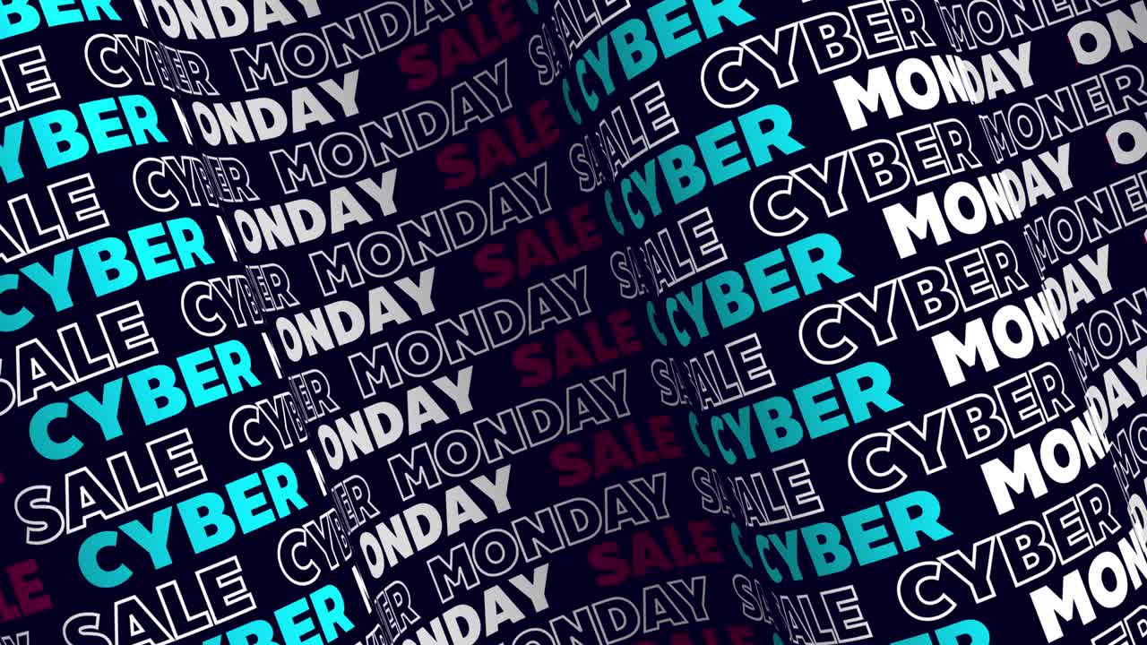 Cyber Monday sale seamless motion graphic background
