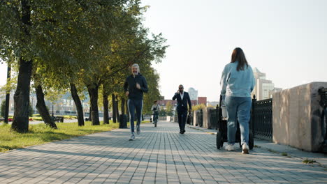 people enjoying a sunny day in the park