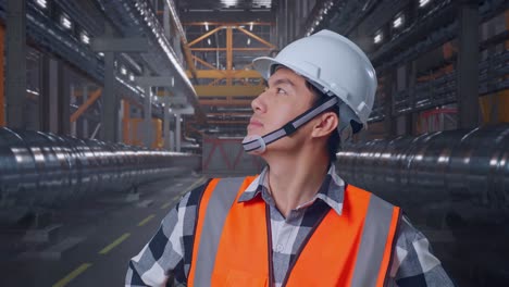 ingeniero en un entorno industrial