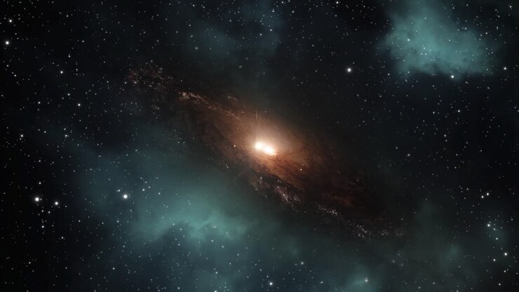 grande universo, una delle galassie nello spazio