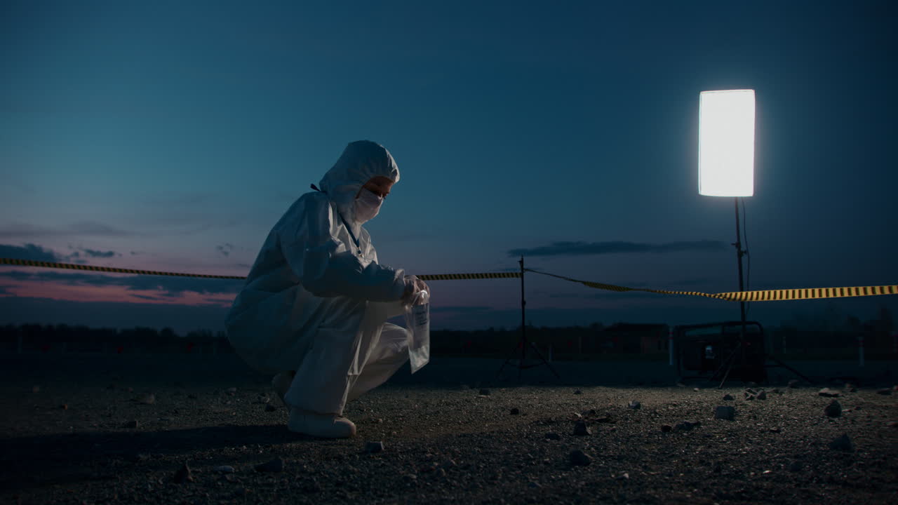 Nighttime Crime Scene Investigation