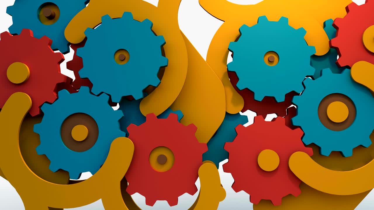 ruedas de colores animación 3d - bucle sin costuras