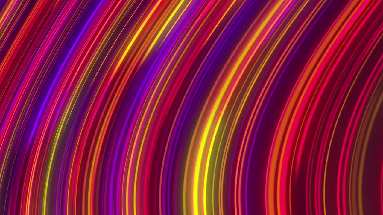 animación de rastros de luz de neón multicolores que se mueven en movimiento hipnótico en un bucle sin costuras