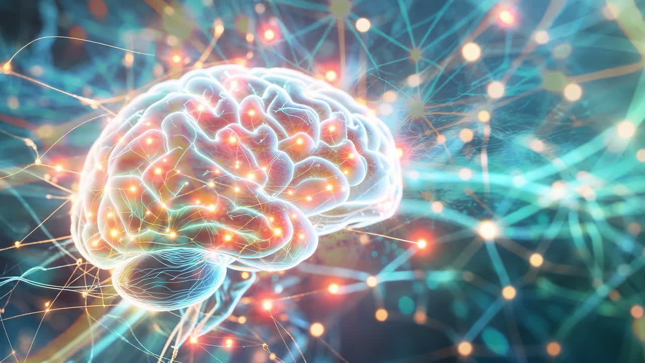 Abstract Brain and Neural Network Concept