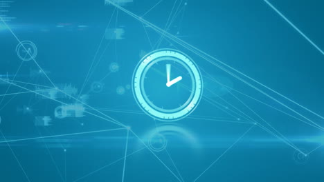 movimiento de reloj y red de conexiones