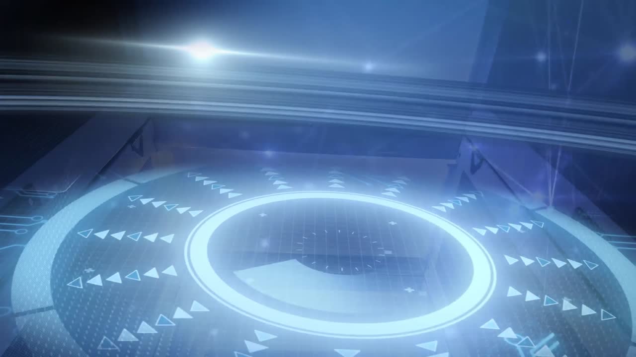 컴퓨터 서버를 통해 데이터 처리의 애니메이션