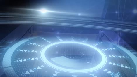 animación del procesamiento de datos a través de servidores informáticos