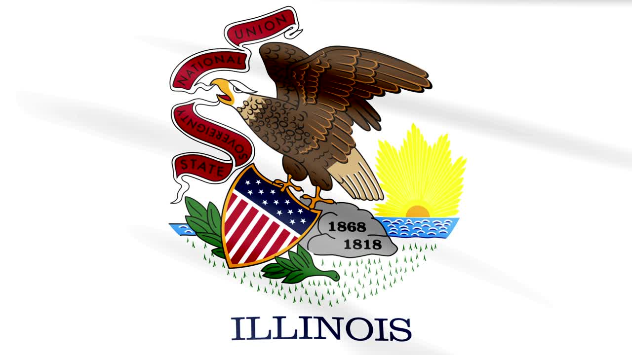 일리노이 주 (illinois) 의 큰 루핑 애니메이션 발