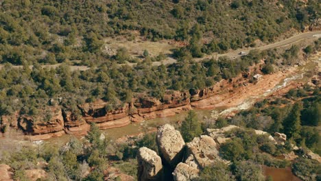 high energy shot of canyon stream located in arizona. 4k footage