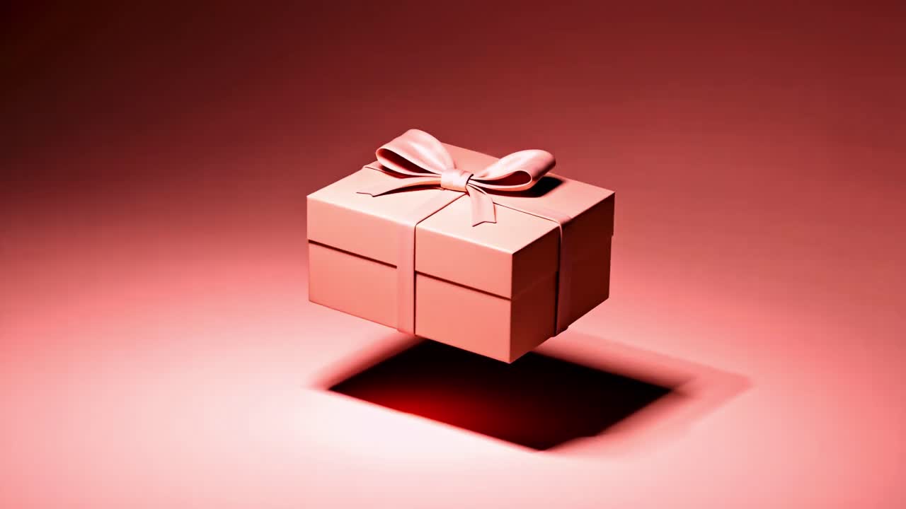 подарочная коробка с лентой