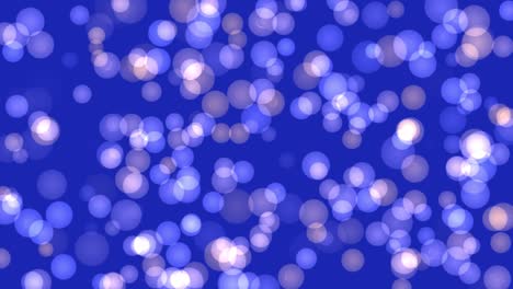 animación de movimiento de puntos borrosos en fondo azul