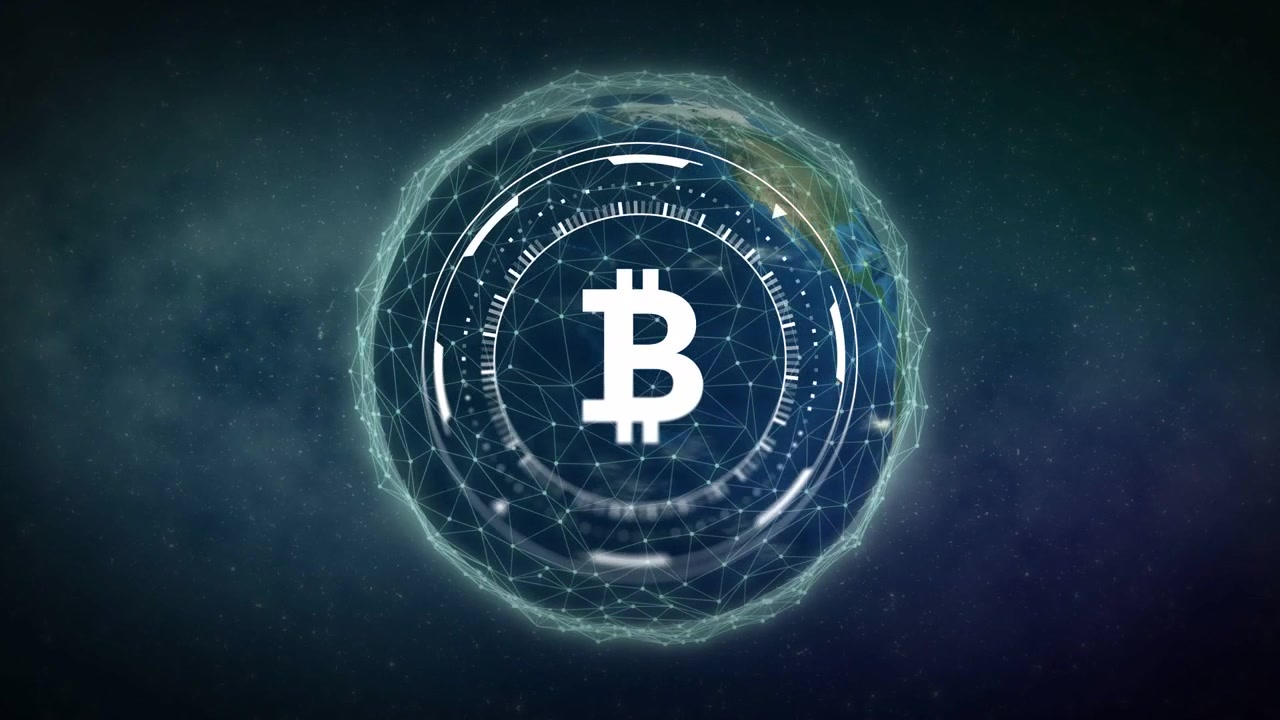 Anello Tenue che si Forma, Mesh Circolare HUD in Costruzione, Anelli Animati e Visualizzazione Rete Bitcoin