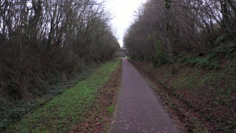 drone shot of the greenway of normandy in france