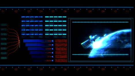 Futuristic Hud  with Computer Data Screen design element.