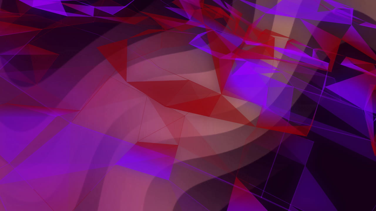 Animation of red and blue shapes moving on black background