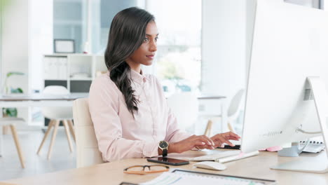 professional female sending an email