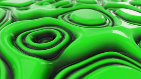 abstract wavy dynamic surface. green black abstract liquid background with ripple wave. motion design template. seamless loop 4k 3d render.