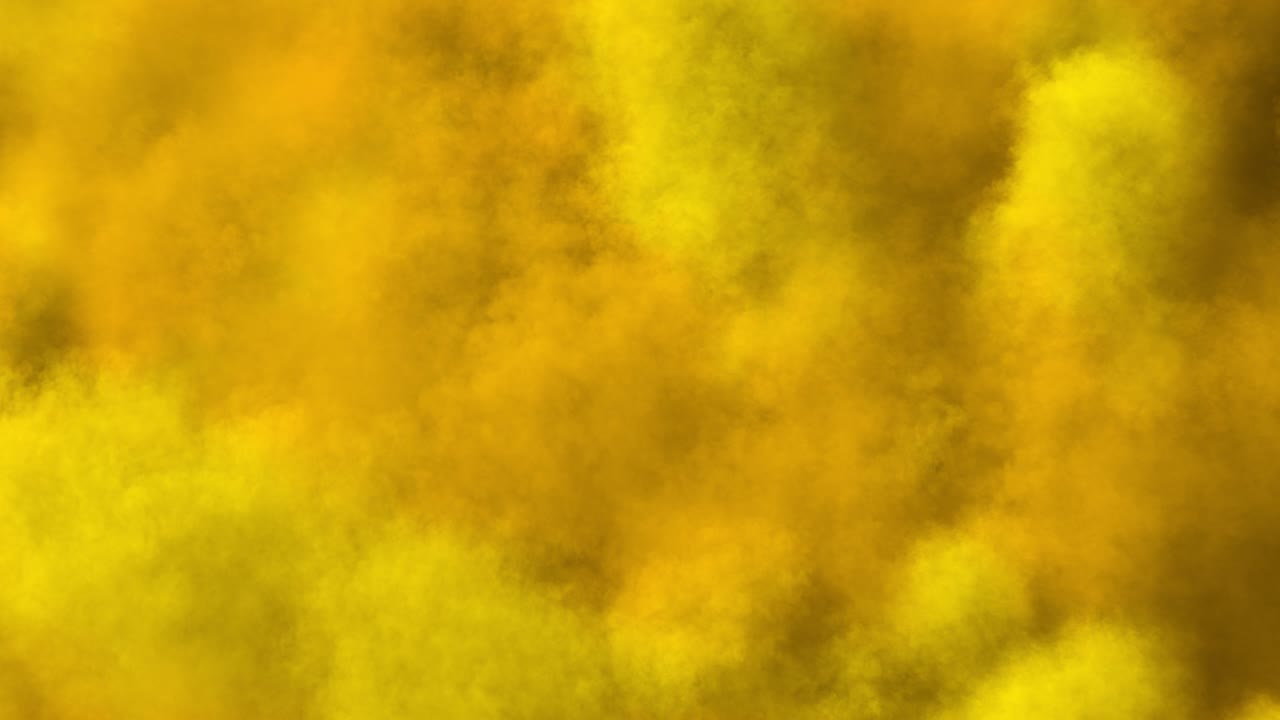 extendiendo humo de color, limpiando el marco concéntricamente hacia adentro.