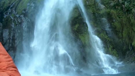 cruising around milford sound in new zealand