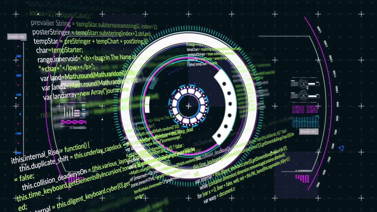 Animation of digital data processing over scope scanning