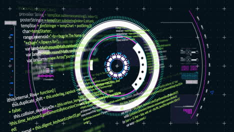 animation of digital data processing over scope scanning