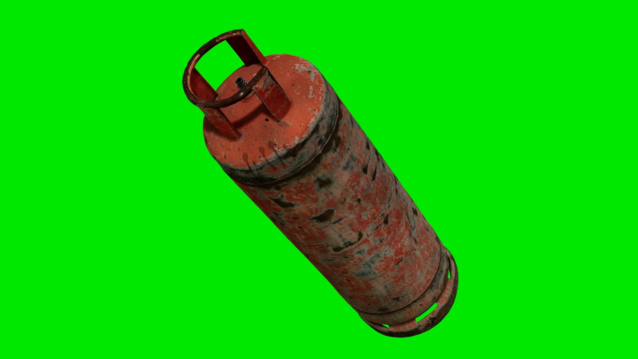 viejo globo de gas en el fondo verde chromakey