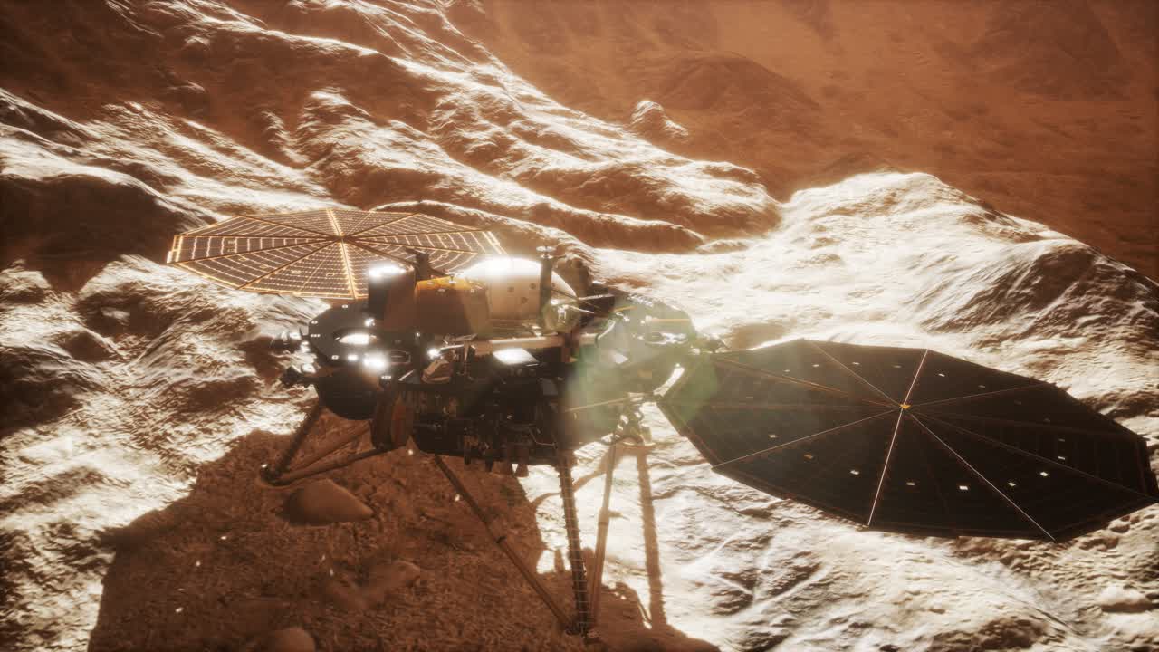 insight marte explorando la superficie del planeta rojo