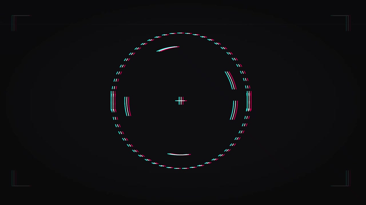 Digital Glitch HUD Target Overlay Animation