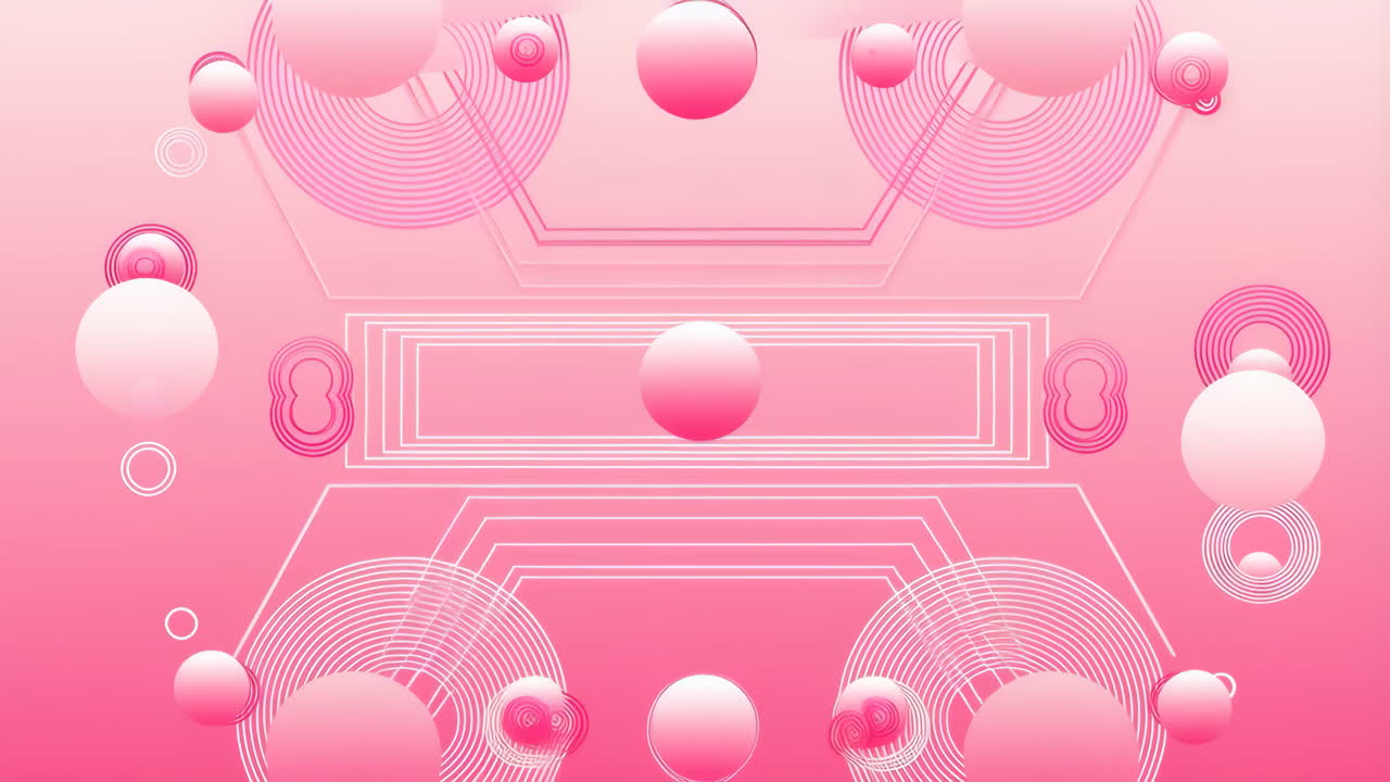 Abstract Pink Geometric Shapes Background