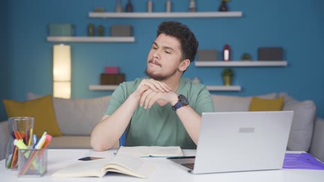 career dreaming male student.