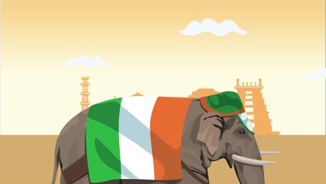 india celebration day with elephant