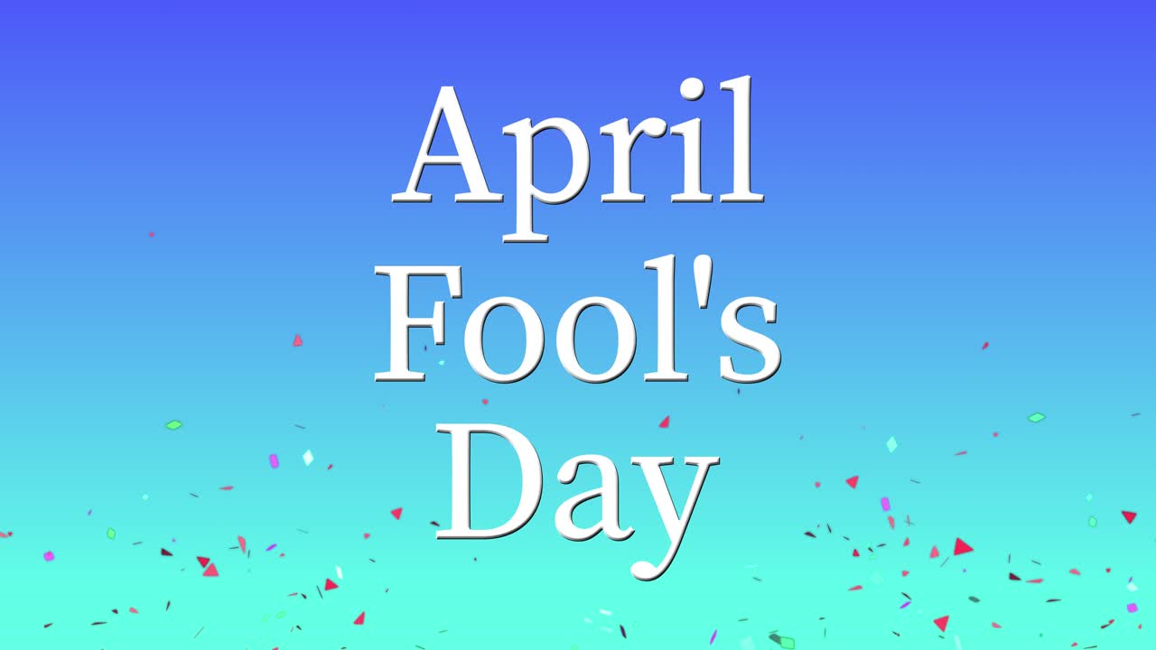 4월의 어리석은 영어 메시지 텍스트 애니메이션 모션 그래픽